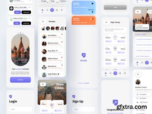 Airloft - A Premium Flights Booking Mobile App UI Kit Ui8.net