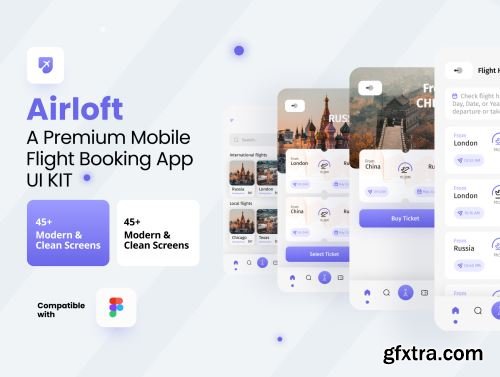 Airloft - A Premium Flights Booking Mobile App UI Kit Ui8.net