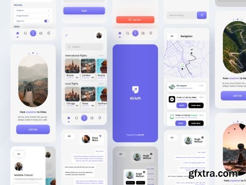 Airloft - A Premium Flights Booking Mobile App UI Kit Ui8.net