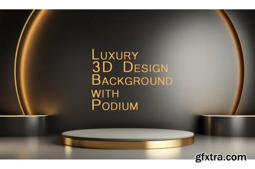 Luxury 3D Design Background with Podium