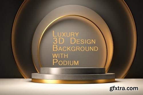 Luxury 3D Design Background with Podium vol 3