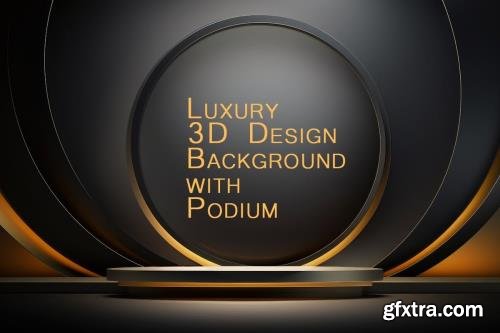 Luxury 3D Design Background with Podium vol 2