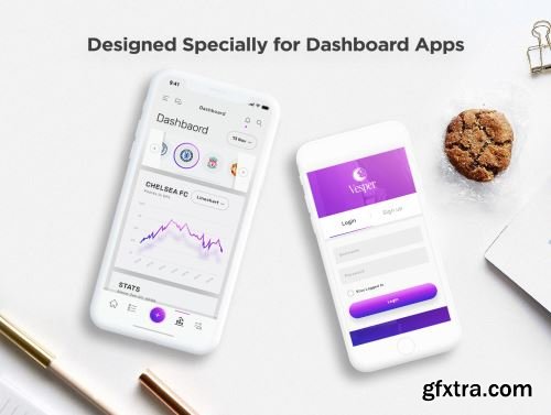 Vesper - Dashbaord Mobile UI Kit Ui8.net