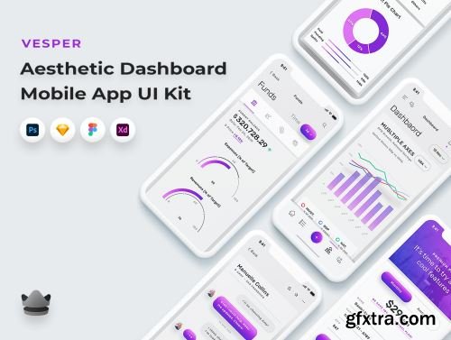 Vesper - Dashbaord Mobile UI Kit Ui8.net