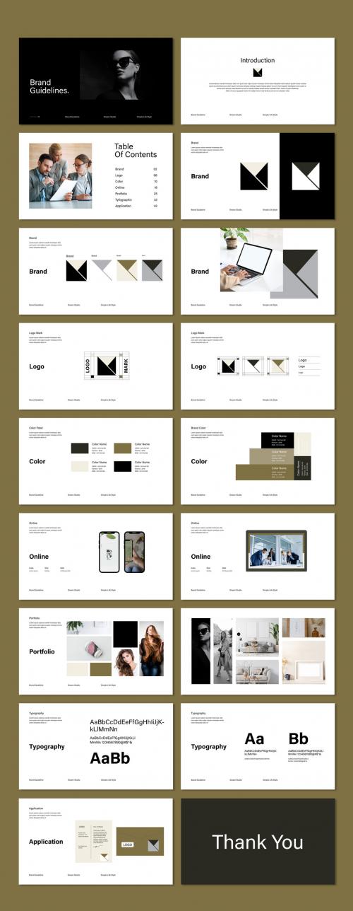 Brand Guideline Presentation Layout 572893257