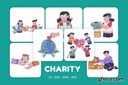 Charity Vector Illustration v.2 7EUBXXP