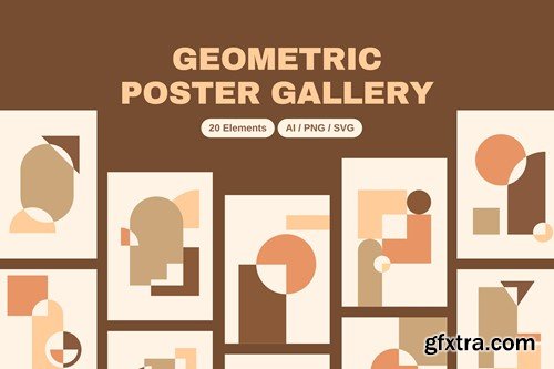 Geometric Poster Gallery Collection VLMCCL4