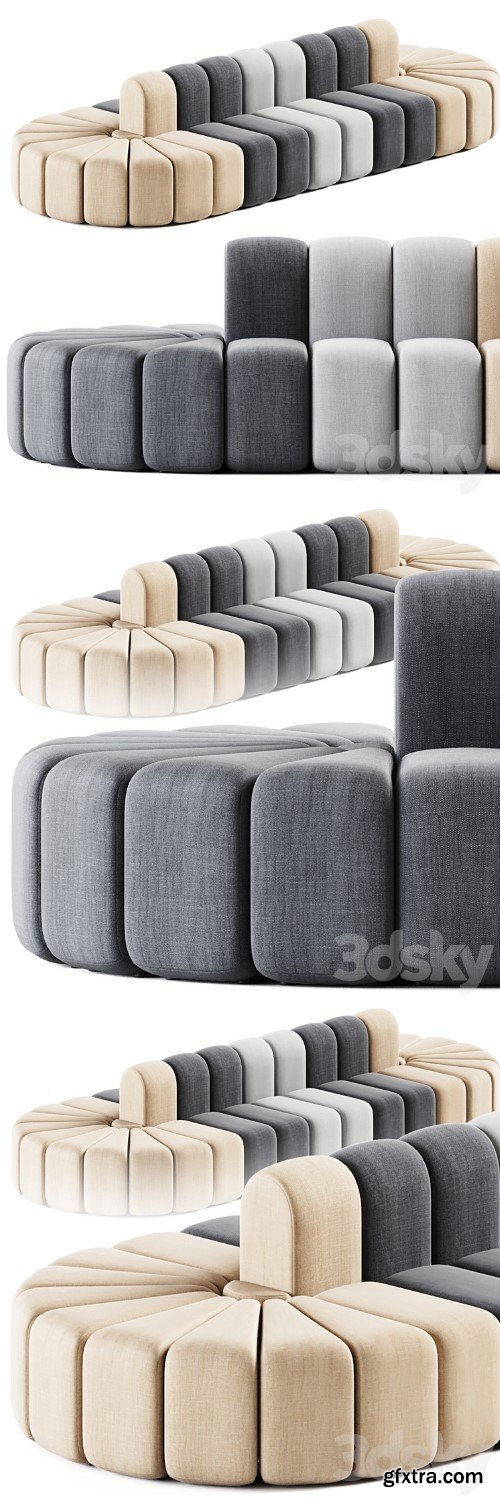 Modul Two-sided Sofa Bob by Bla Station / Two-sided sofa