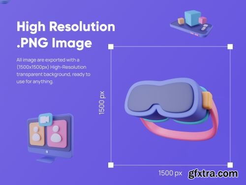 Virtually - AR-VR 3D Icon Set Ui8.net