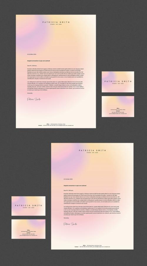 Gradient Stationery Set Layout 569139803