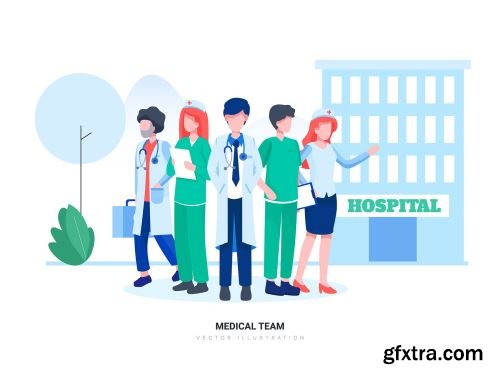 Virgo - bHospital and Healthcare Vector Scenes Ui8.net