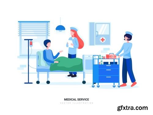 Virgo - bHospital and Healthcare Vector Scenes Ui8.net