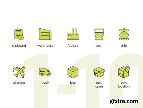 20 Logistics Animated Icons Ui8.net