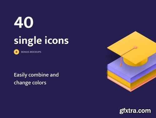 3D Isometric Icons Ui8.net