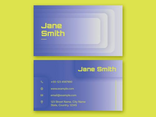 Blue Gradient Business Card 521483683