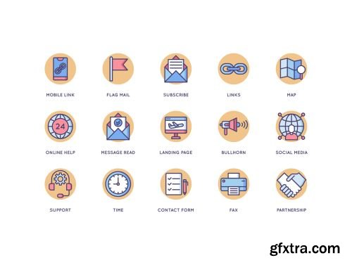 55 Contact Us Icons | Butterscotch Series Ui8.net