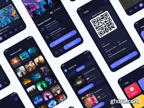 Acara - Event Booking & Tickets App UI Kit Ui8.net