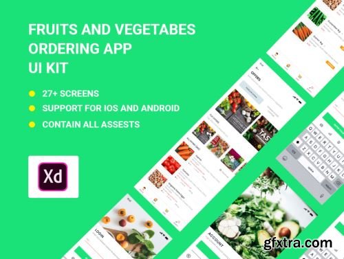 Adobe-XD Foods Ordering and Delivery App UI KIT Ui8.net