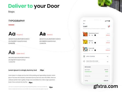 Adobe-XD Foods Ordering and Delivery App UI KIT Ui8.net