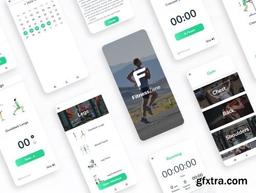 All in one Fitness Mobile App UI Kit Ui8.net