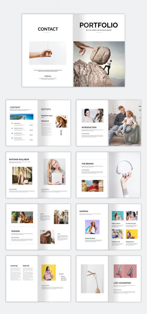 Minimal Portfolio Magazine Template 565618484