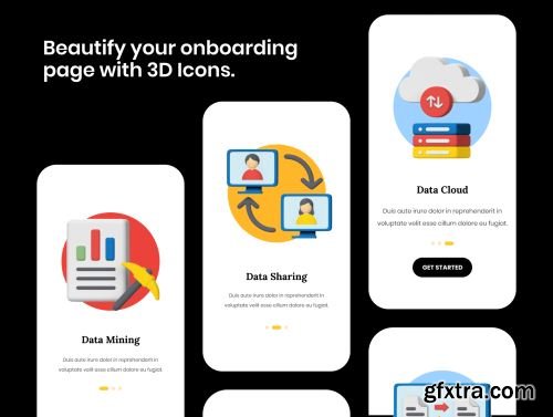 3D Icons - Data Analytics Ui8.net