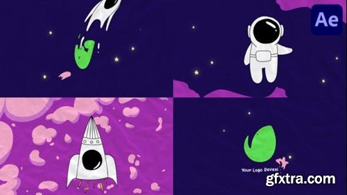 Videohive Spaceman Logo Opener for After Effects 47420059