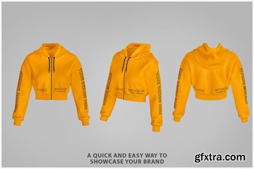 Women's Short Hoodie Mockup BBZRBRA