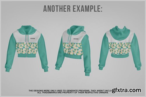 Women's Short Hoodie Mockup BBZRBRA