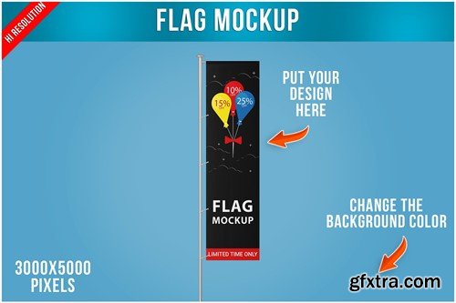 Vertical Flag Mockup AYLFM4S