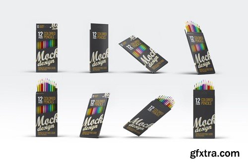 Colored Pencils 12 Pack Mock-Up R98V3J