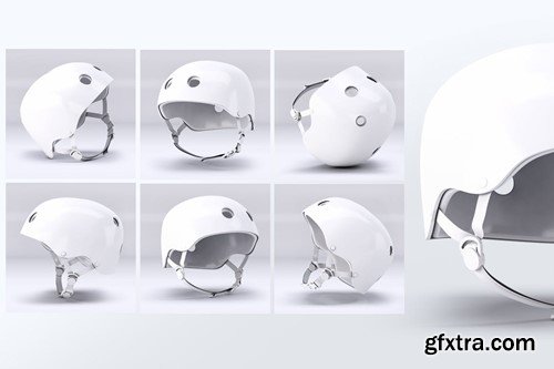 Skateboarding Helmet Mock-Up W3F6AWN