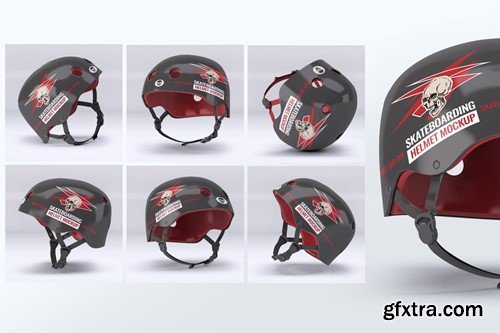 Skateboarding Helmet Mock-Up W3F6AWN