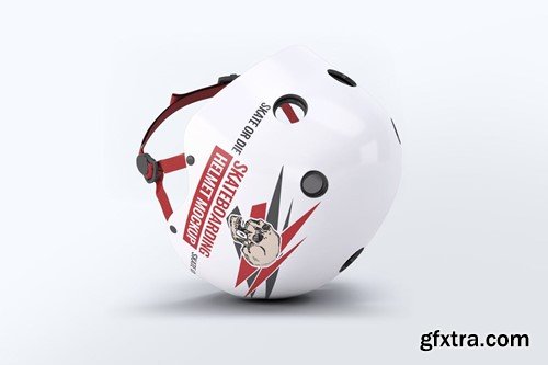 Skateboarding Helmet Mock-Up W3F6AWN