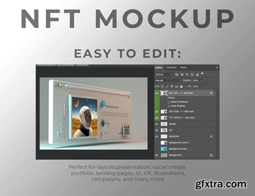 NFT Window tab Mockup Scene X93NP7C