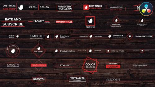 Videohive - Minimal Modern Titles Pack for DaVinci Resolve - 47421530 - 47421530