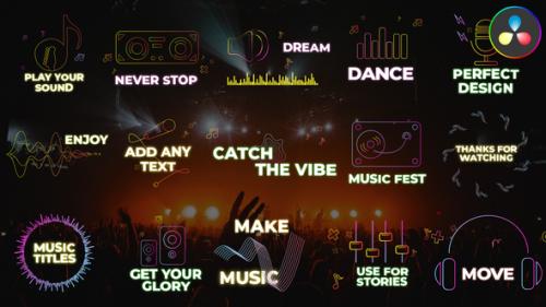 Videohive - Music Titles | DaVinci Resolve - 47422091 - 47422091