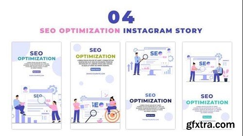 Videohive SEO Optimization 2D Character Instagram Story 47440893