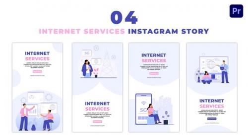 Videohive - Internet Services and User 2D Vector Instagram Story - 47450335 - 47450335