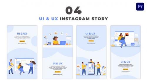 Videohive - UI and UX Design Flat Vector Instagram Story - 47450369 - 47450369