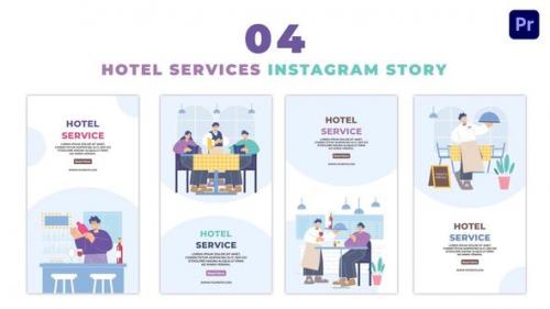 Videohive - Hotel and Bar Services Flat Vector Instagram Story - 47450406 - 47450406