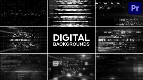 Videohive - Collection Of Digital Backgrounds for Premiere Pro - 47450612 - 47450612