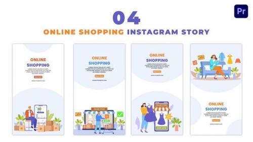 Videohive - Online Shopping Flat Vector Instagram Story - 47450671 - 47450671