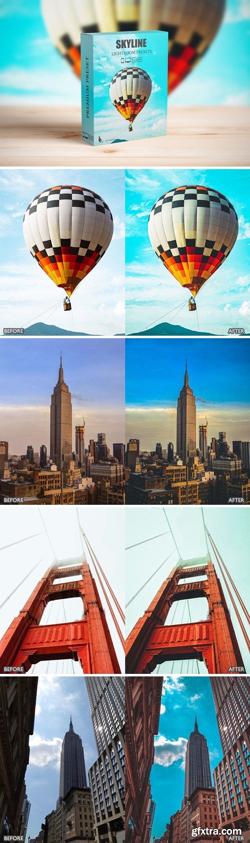 City Sky Cinematic Landscape Lightroom Presets AHBZY2B