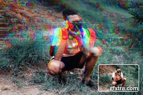 VHS Glitch Effect ZCGUA2J