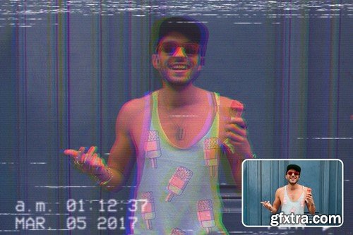 VHS VCR Glitch Effect WHWS4ZR