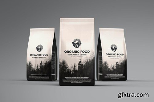 Organic Food Container Packaging Bag Mockup K6N5KWV