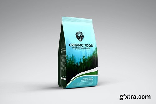 Organic Food Container Packaging Bag Mockup K6N5KWV