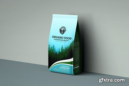 Organic Food Container Packaging Bag Mockup K6N5KWV