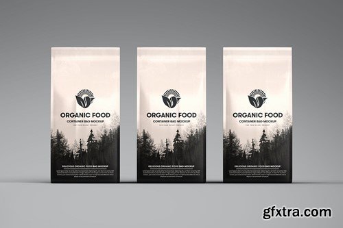 Organic Food Container Packaging Bag Mockup K6N5KWV